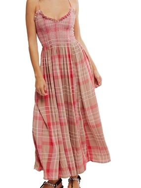 Free People Maxi Dress NWT plaid size medium long dress